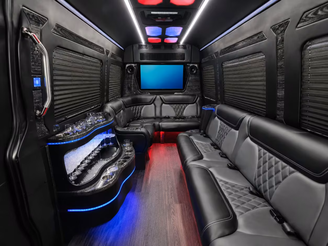 14 passenger sprinter limousine inside